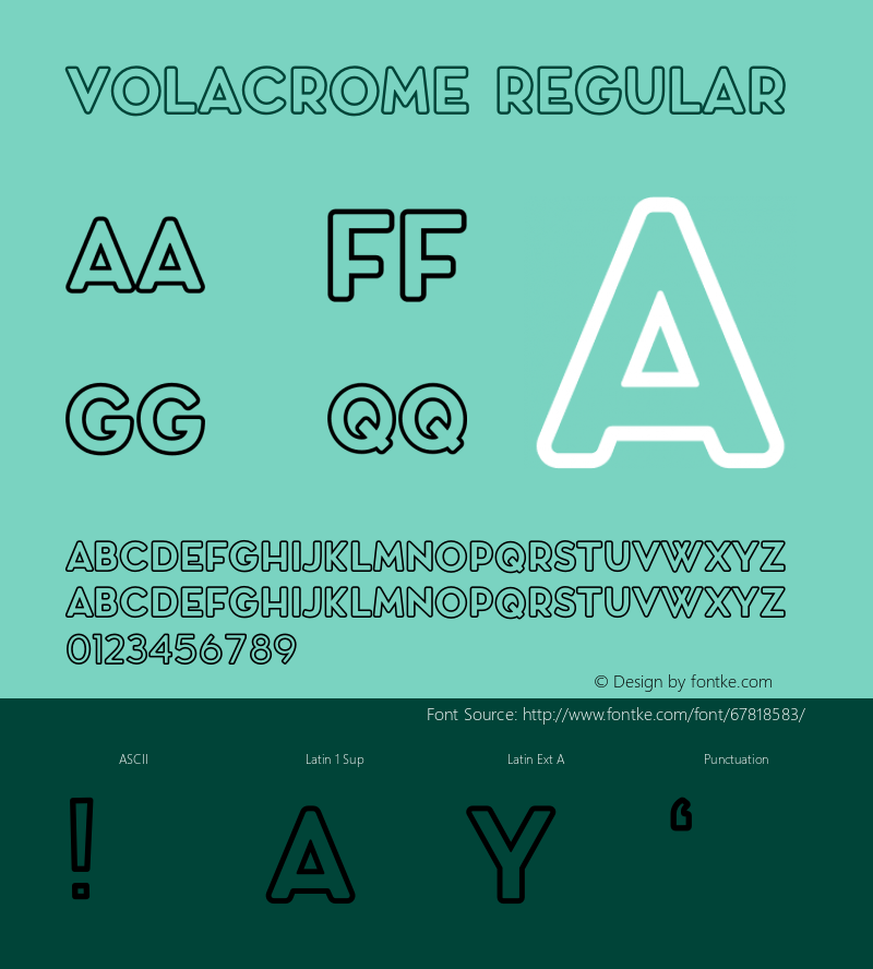 VOLACROME Version 1.003;Fontself Maker 3.5.1 Font Sample