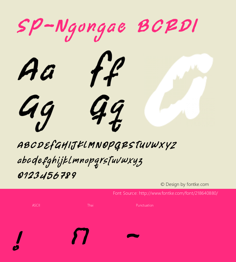 SP-Ngongae BCRDI Version 1.000;October 30, 2021;FontCreator 14.0.0.2793 64-bit图片样张