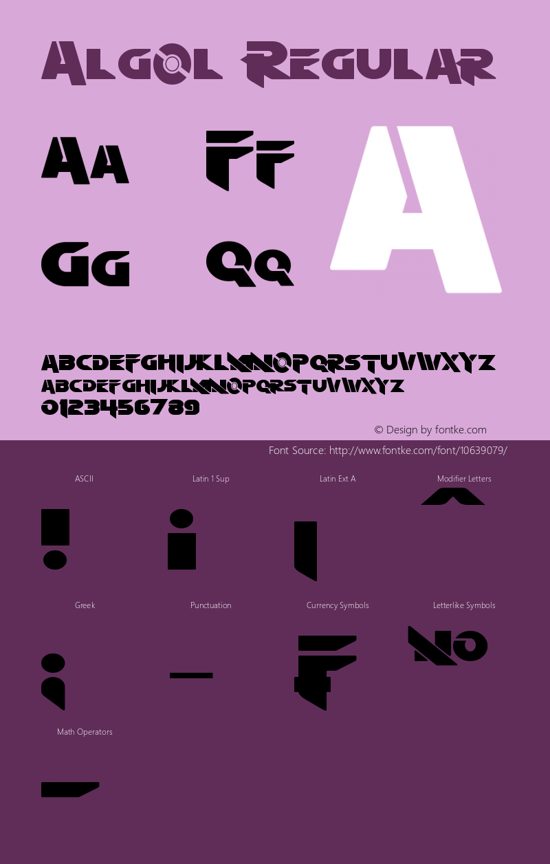 Algol Regular Version 1.10 January 15, 2015 Font Sample