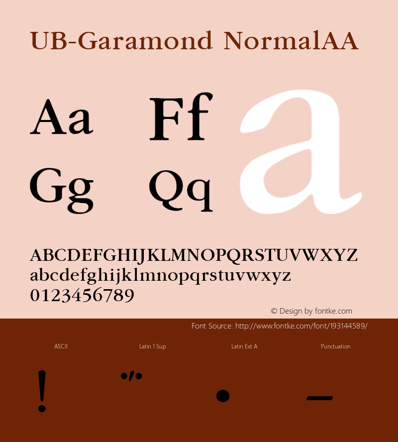 UB-Garamond-NormalAA 1.0 Mon Oct 09 10:05:41 1995图片样张