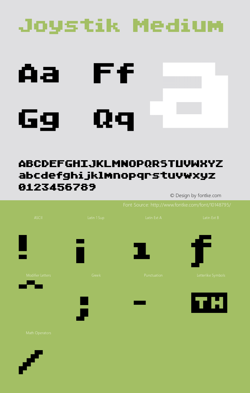 Joystik Medium Version 001.000 Font Sample