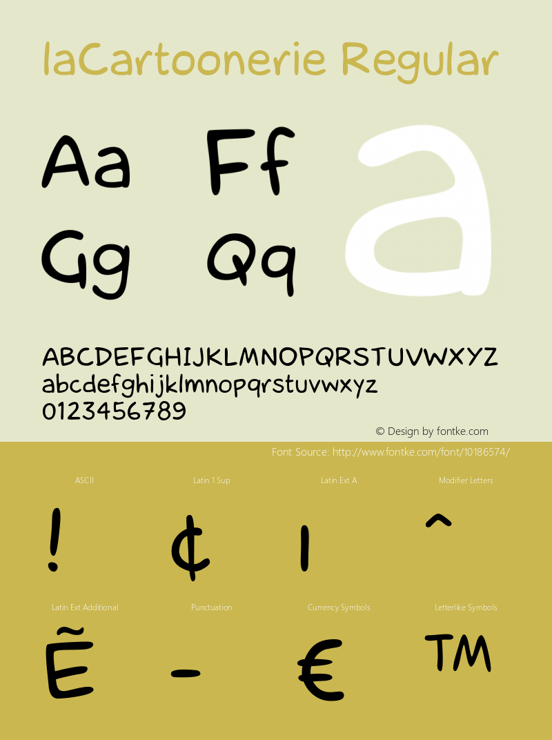 laCartoonerie Regular Version 1.10 Font Sample