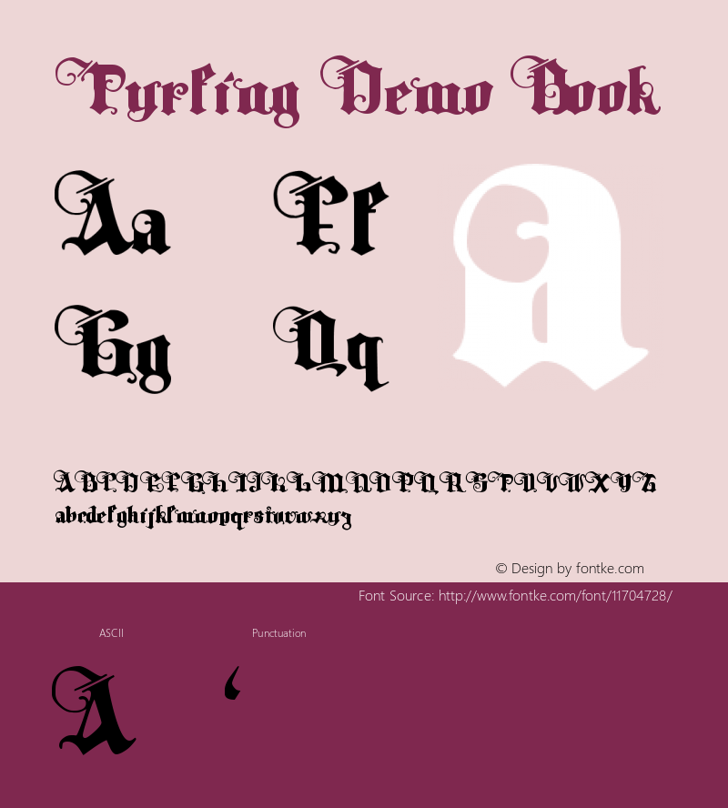 Tyrfing Demo Book Version Altsys Fontographer Font Sample