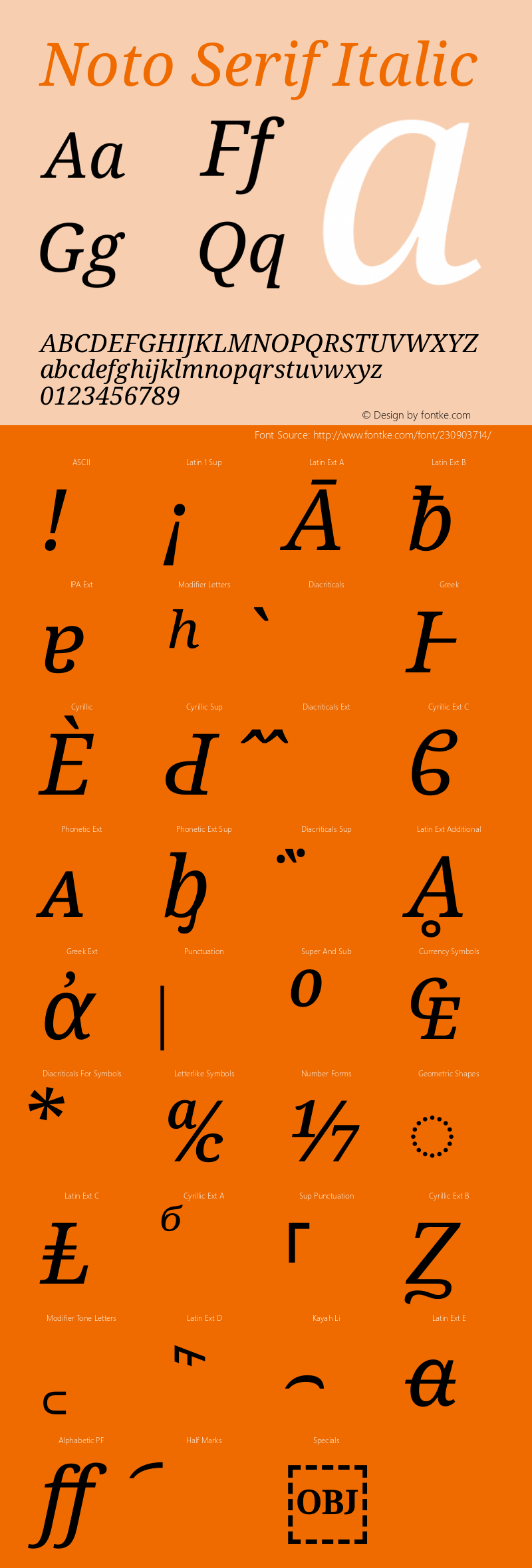 Noto Serif Italic Version 2.007图片样张