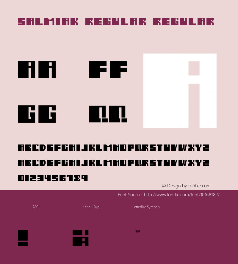 Salmiak Regular Regular 001.000 Font Sample