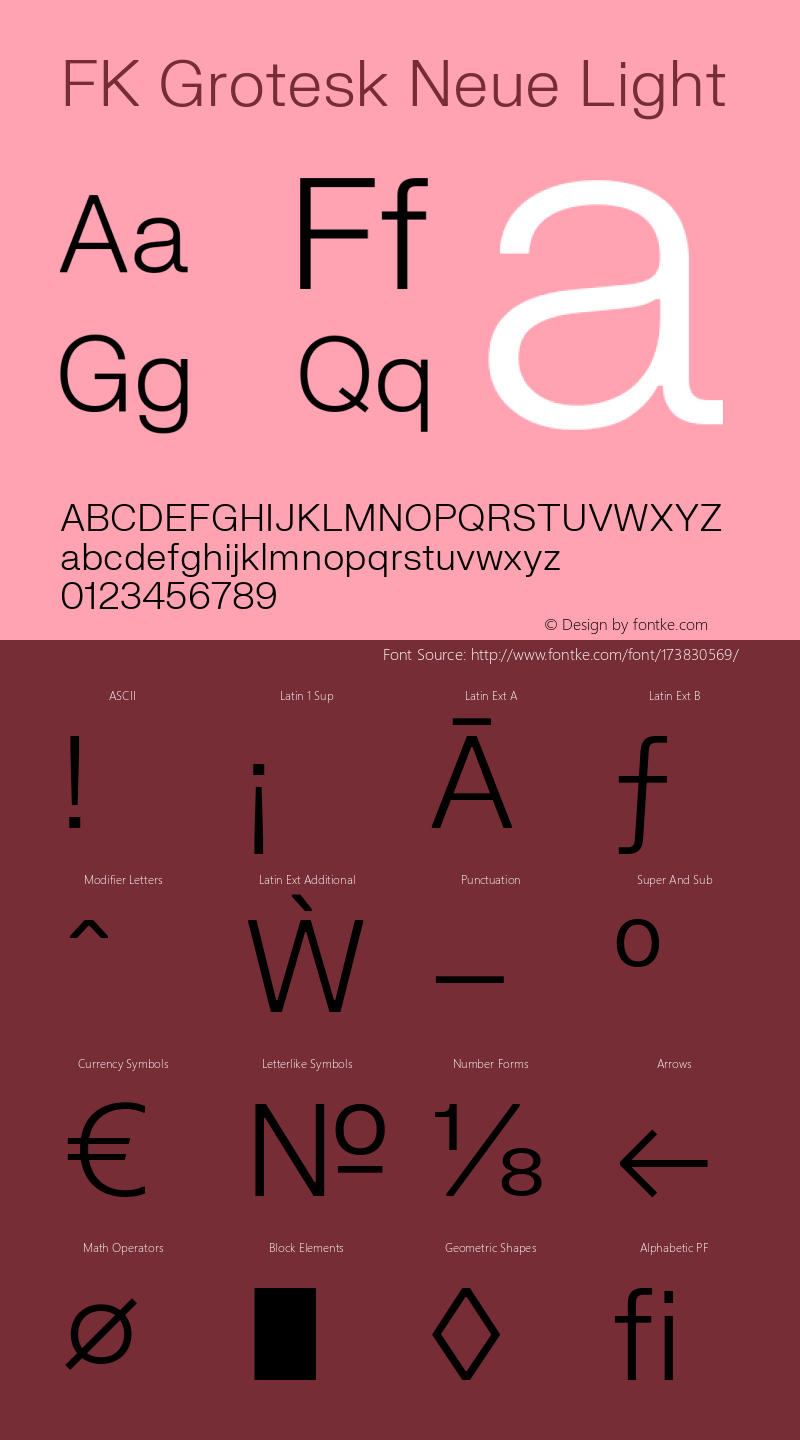 FK Grotesk Neue Light Version 1.106; ttfautohint (v1.8.3)图片样张