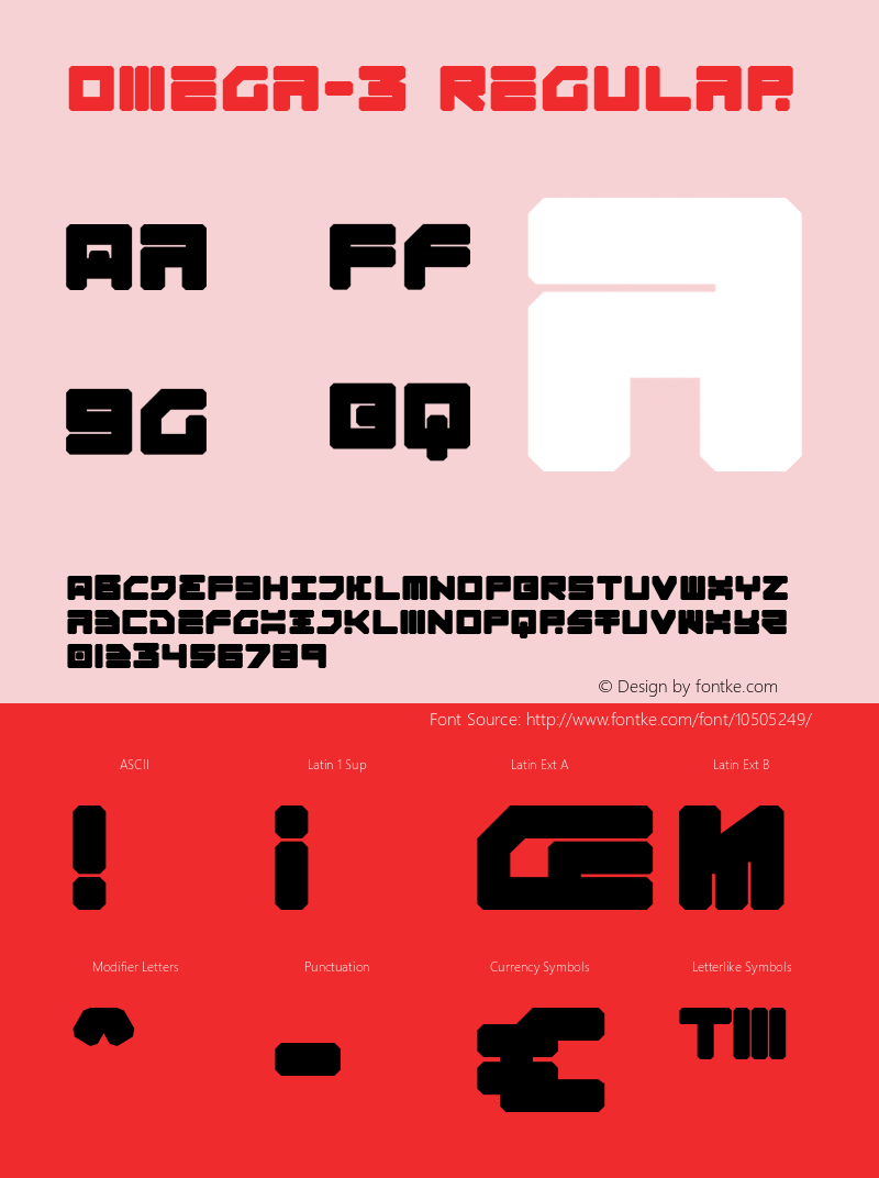 Omega-3 Regular 001.000 Font Sample