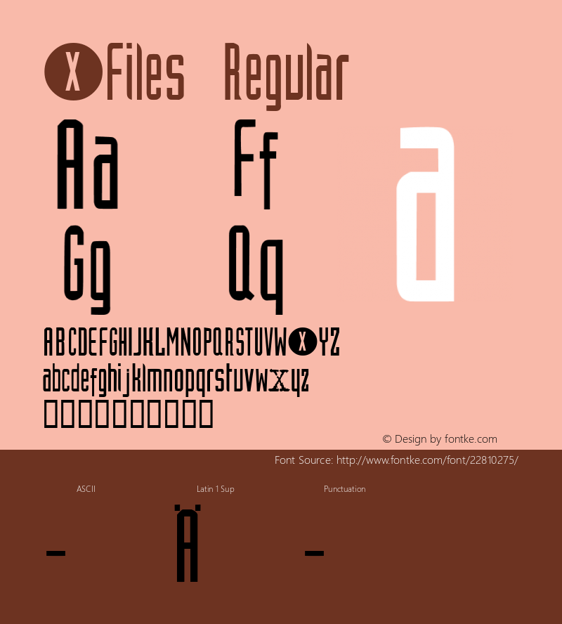 XFiles Macromedia Fontographer 4.1 1997-11-14 Font Sample