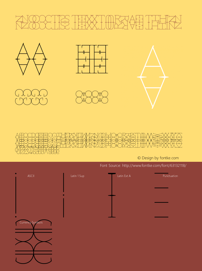 Noctis Texturae Thin Version 1.000 Font Sample