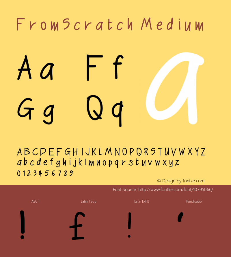 FromScratch Medium Version 001.000 Font Sample
