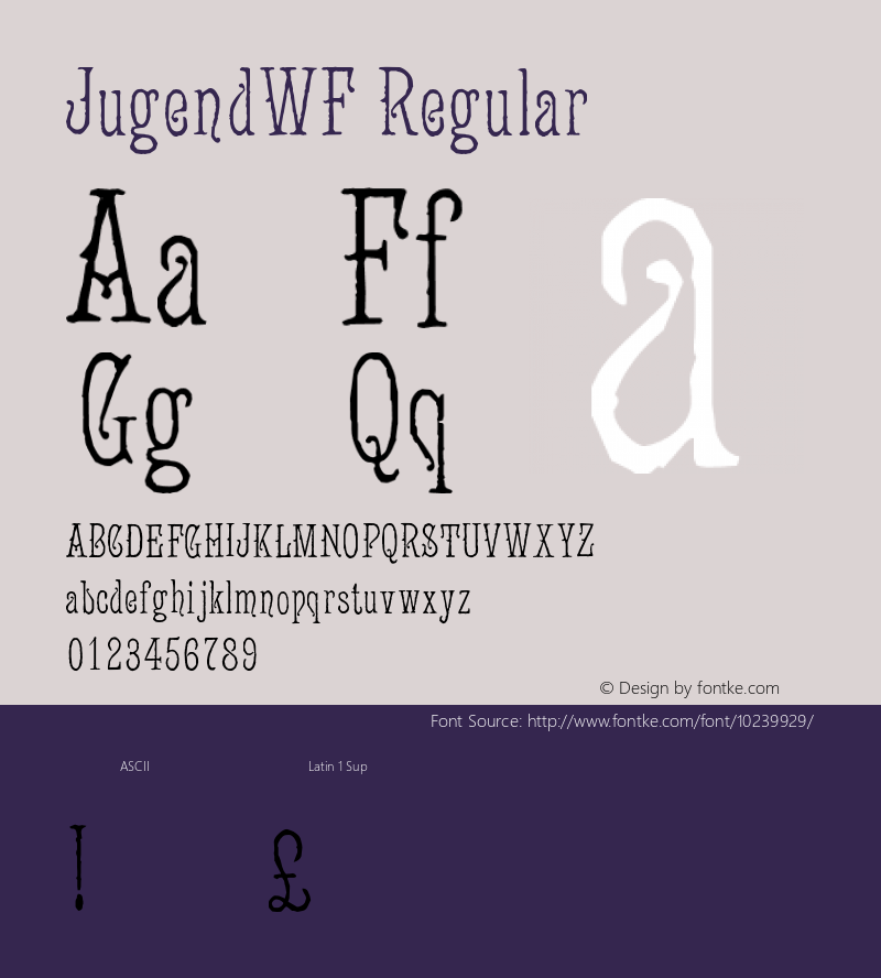 JugendWF Regular 001.000 Font Sample