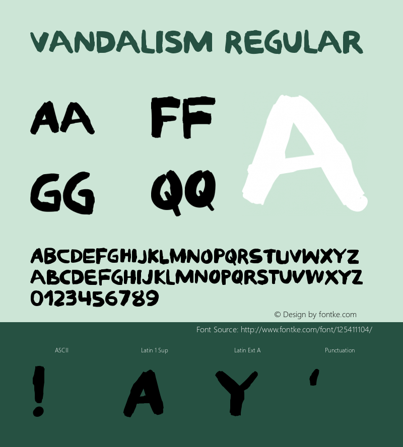 Vandalism Version 1.001;Fontself Maker 3.5.3 Font Sample