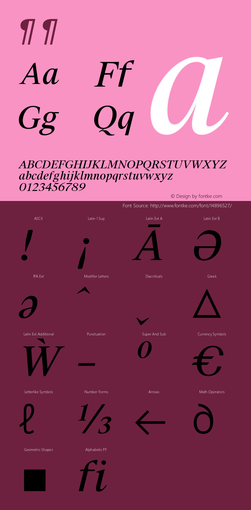 ¶ ¶ 2.005 Font Sample