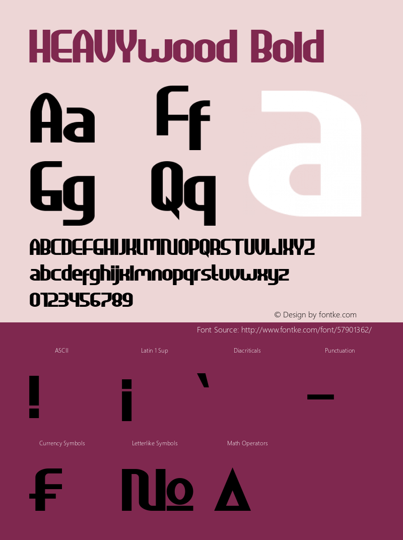 HEAVYwood Bold Version 1.00;November 21, 2019;FontCreator 12.0.0.2535 64-bit Font Sample