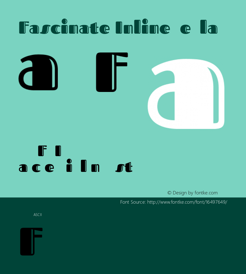 Fascinate Inline Regular Version 1.000 Font Sample