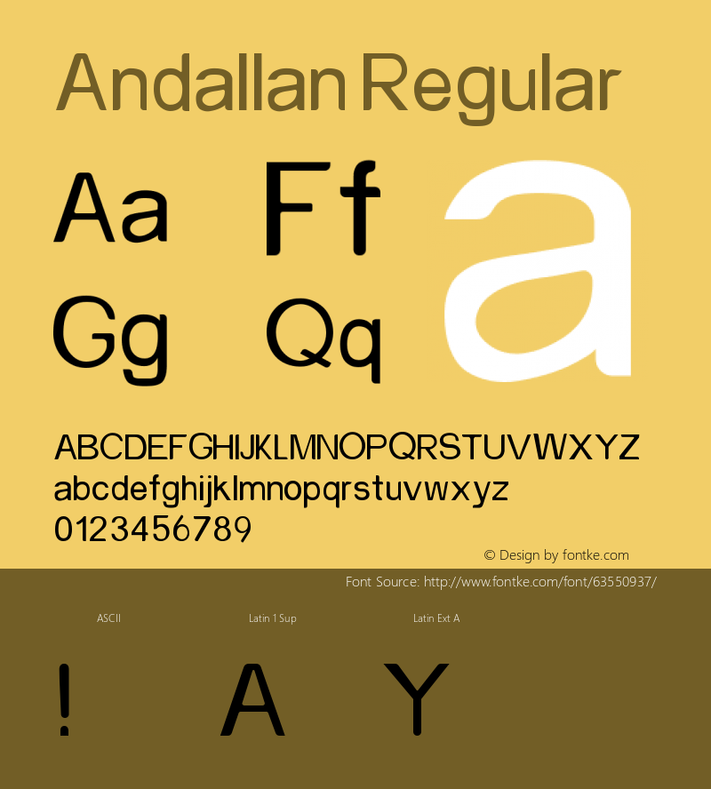 Andallan Version 1.041;Fontself Maker 3.5.1 Font Sample