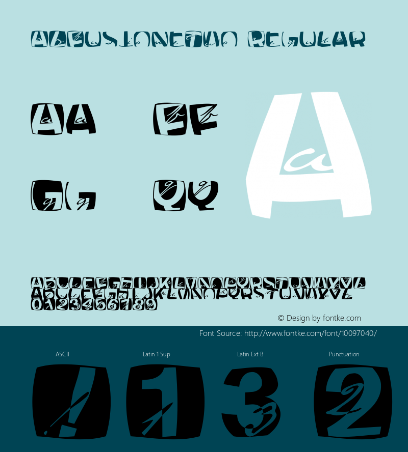 AZFusioneTwo Regular 1.0 Font Sample