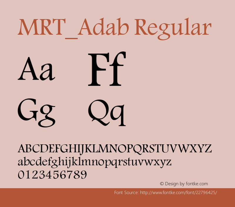 MRT_Adab Modified:1995-2010 MRT www.win2farsi.com Font Sample