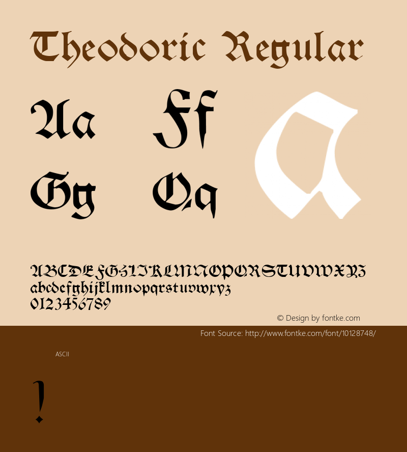Theodoric Regular Altsys Metamorphosis:7/16/93 Font Sample