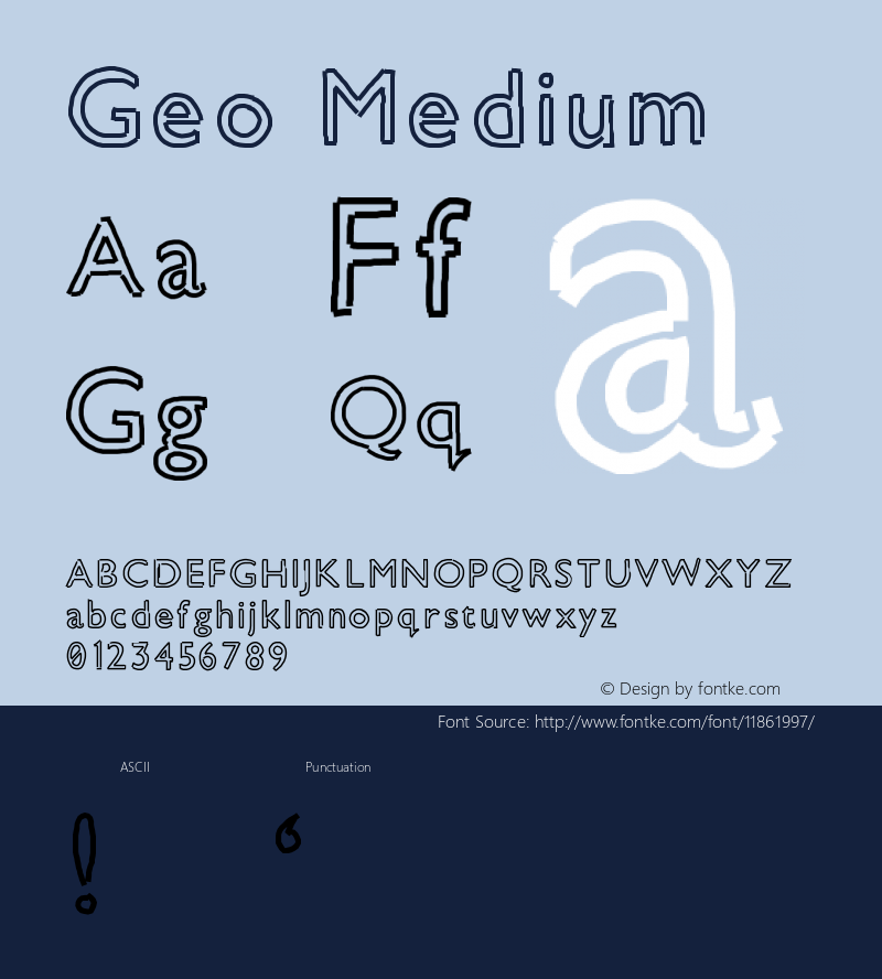 Geo Medium Version 001.000 Font Sample