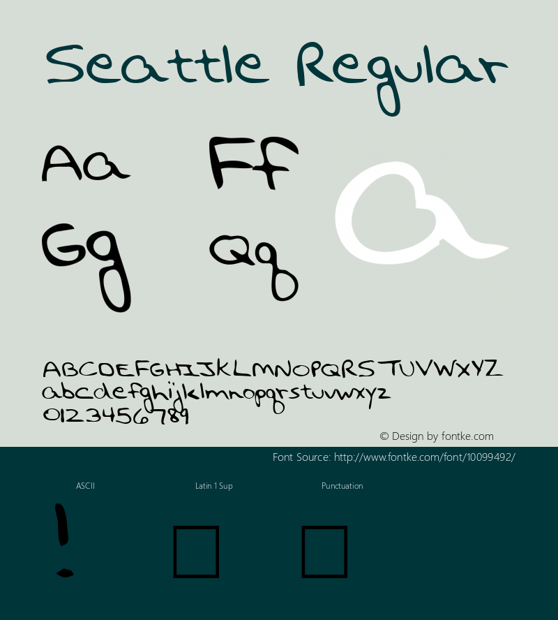 Seattle Regular Altsys Metamorphosis:3/2/95 Font Sample