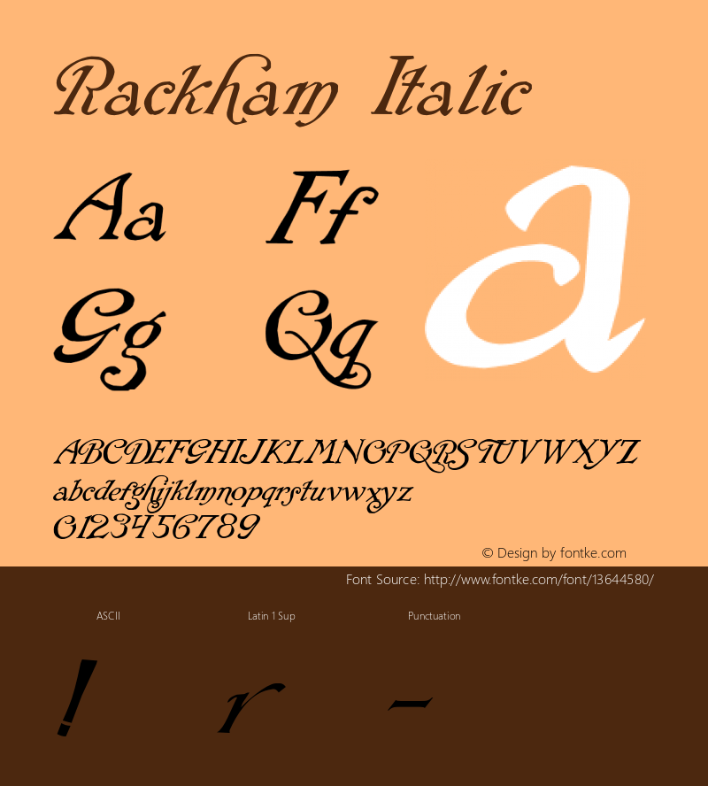 Rackham Italic 001.000 Font Sample