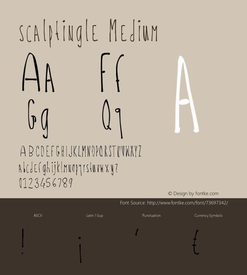 scalptingle Version 001.000 Font Sample