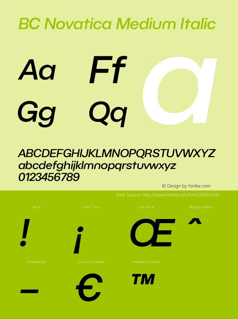 b04144719d5773b1 - subset of BC Novatica Medium Italic Version 1.000 Font Sample