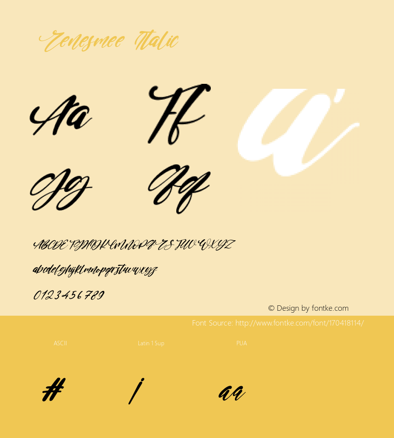 Renesmee Italic Version 1.00;January 9, 2021;FontCreator 12.0.0.2563 64-bit图片样张