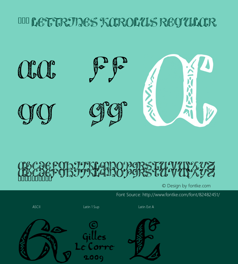 825 Lettrines Karolus W05 Rg Version 1.00 Font Sample