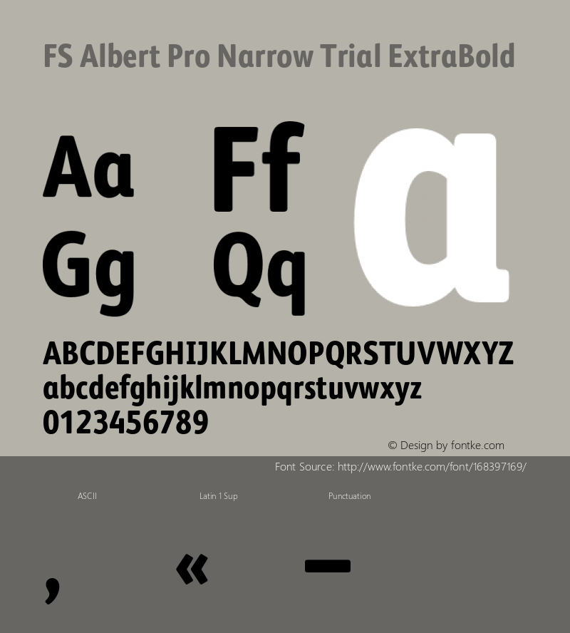 FSAlbertProNarrow-ExtraBold Trial Version 3.000图片样张