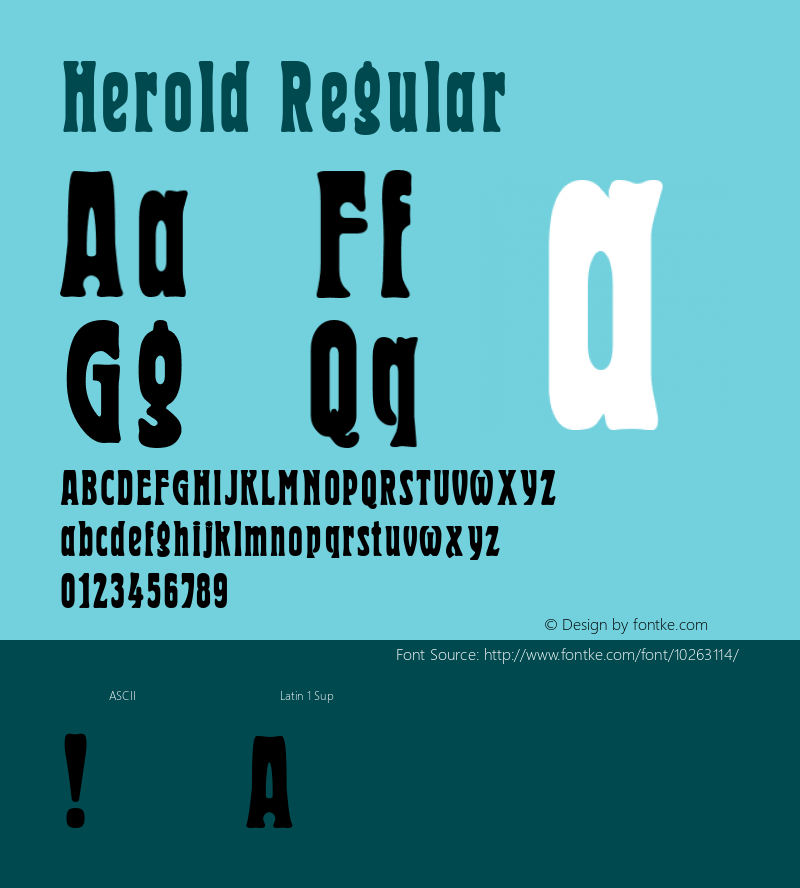 Herold Regular 1.0 Thu Jun 17 19:26:33 1993 Font Sample