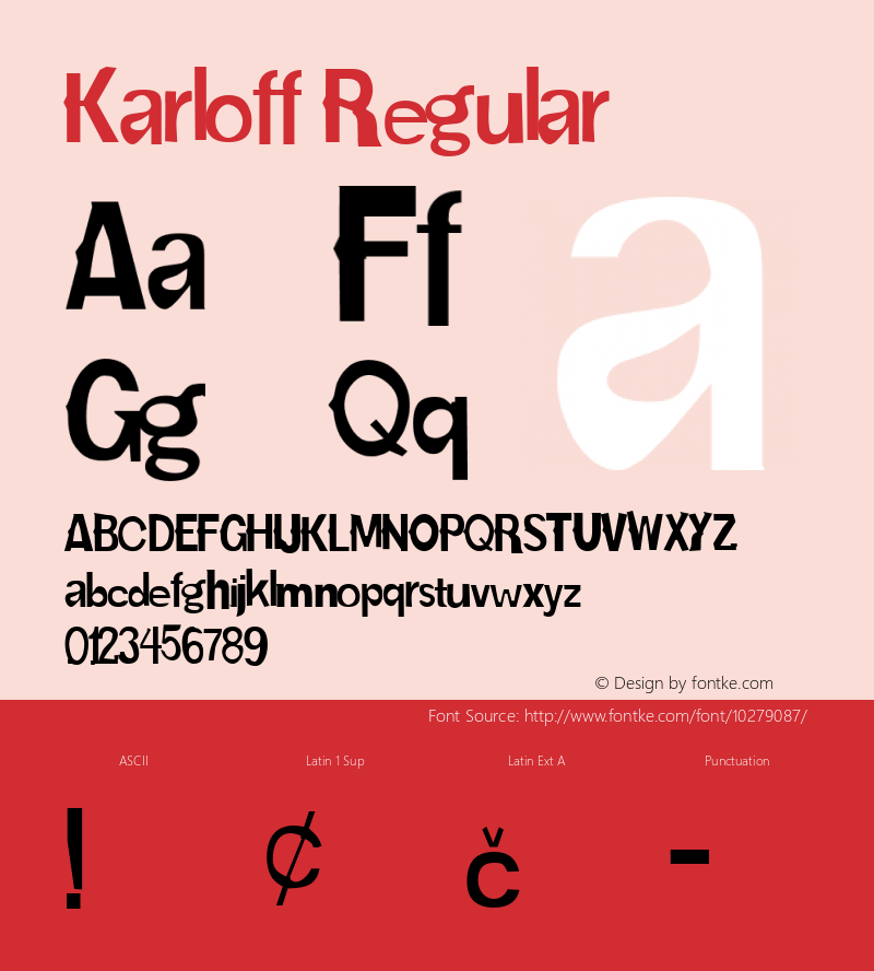 Karloff Regular Macromedia Fontographer 4.1 15.9.2007 Font Sample