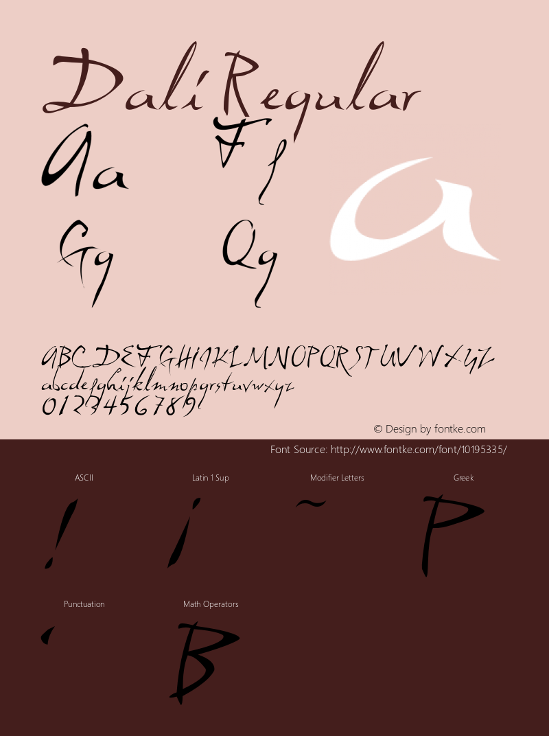 Dali Regular 001.000 Font Sample