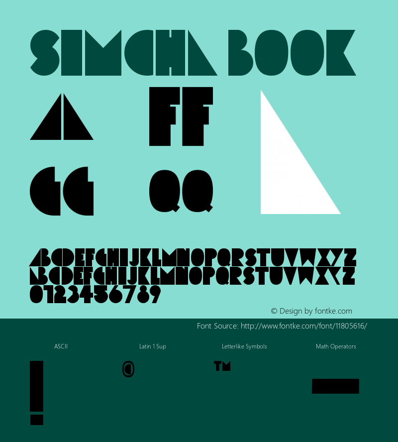 Simcha Book Version Fontographer 4.7 12/ Font Sample