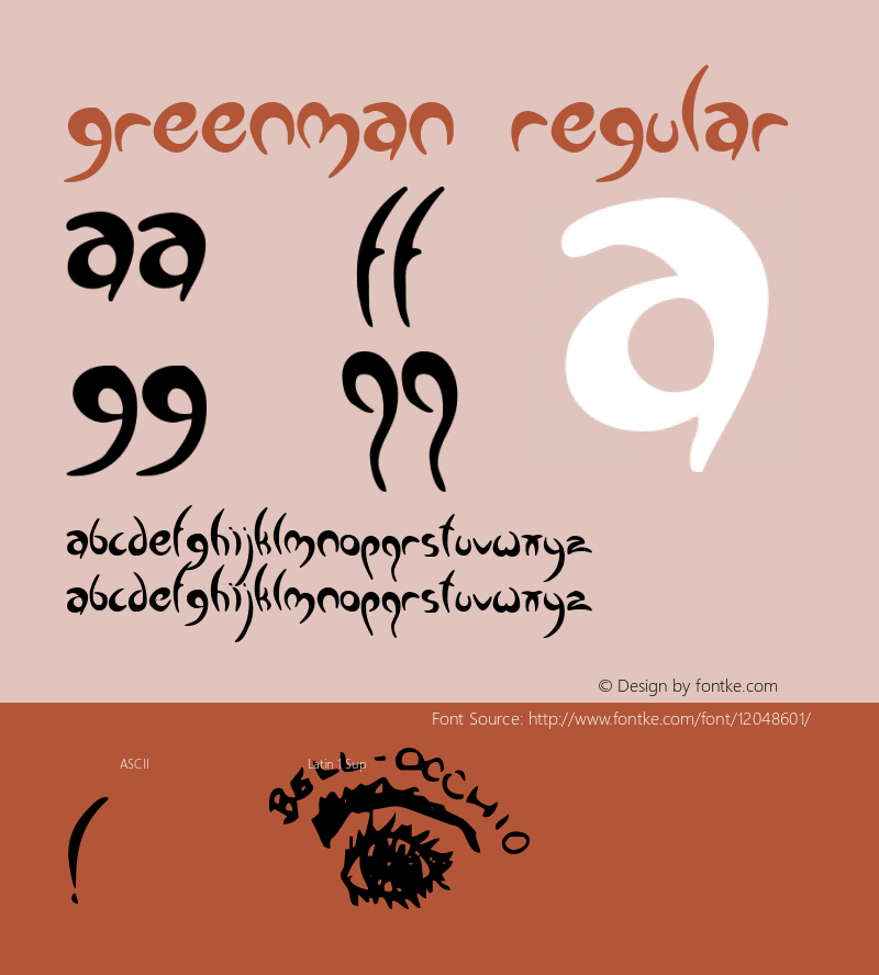 Greenman Regular 001.000 Font Sample