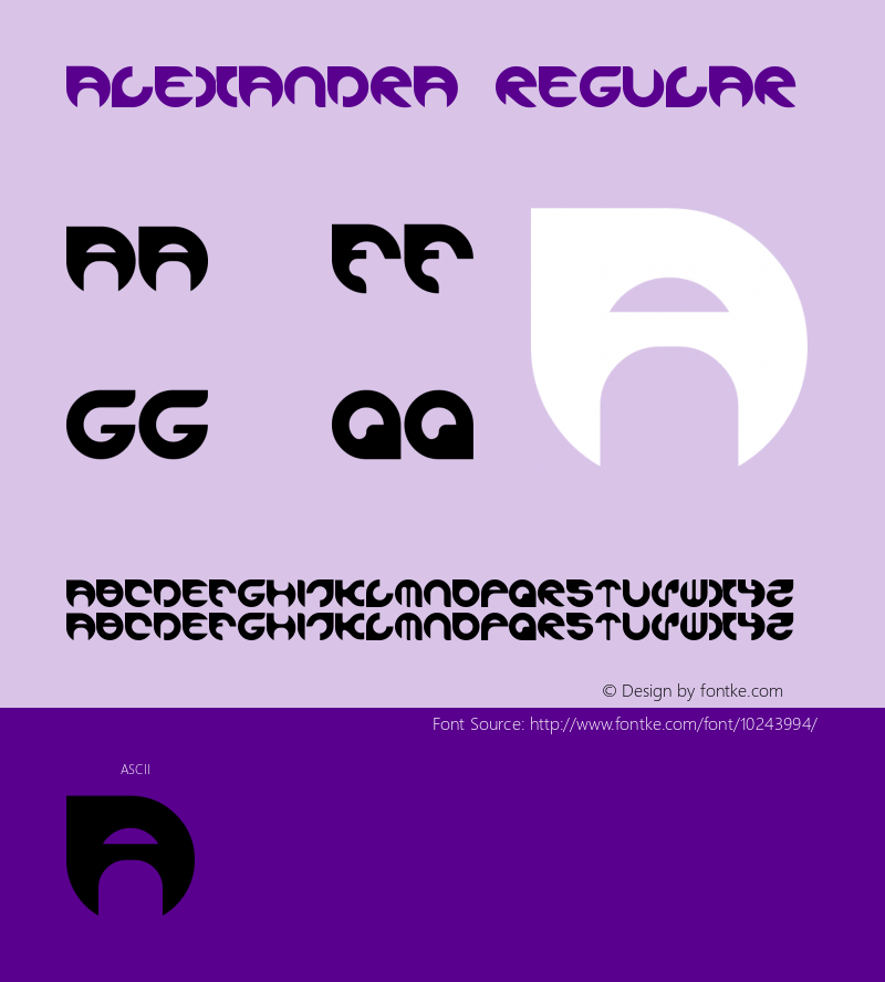 alexandra Regular Version 000.000 Font Sample