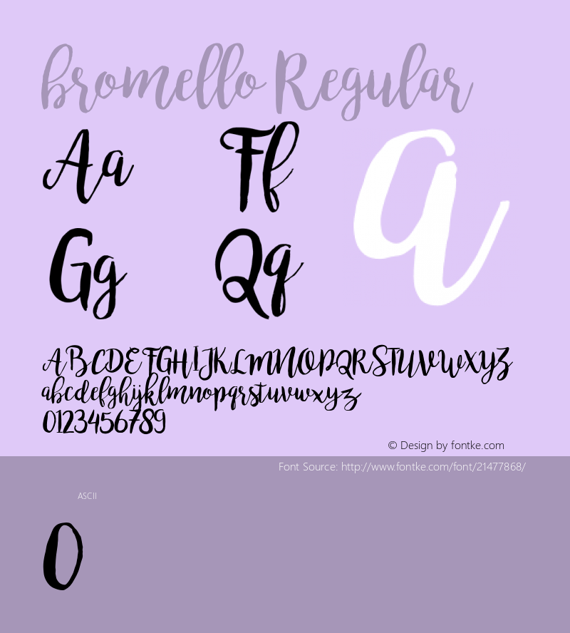 bromello Version 1.000 Font Sample