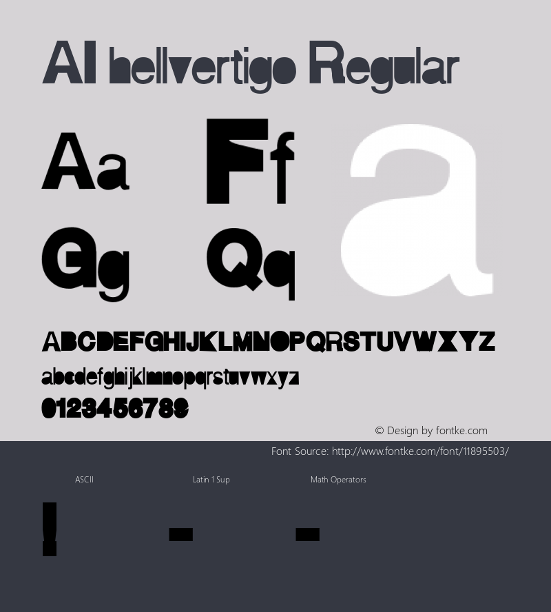 AI hellvertigo Regular Fontographer 4.7 11/30/07 FG4M­0000002045 Font Sample