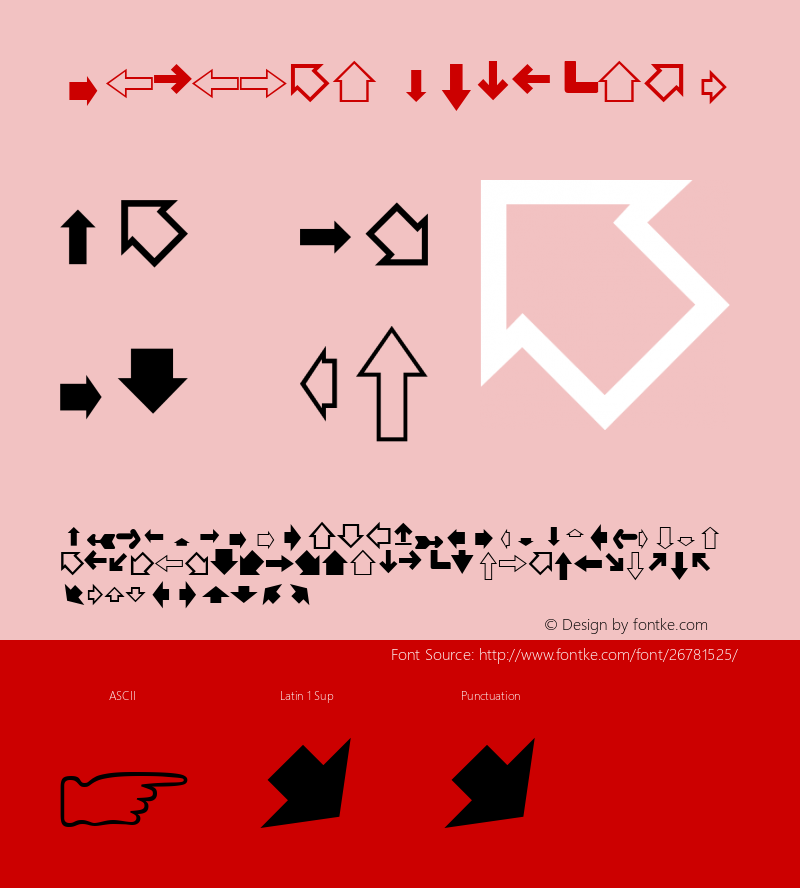 General Symbols 1 Version 1.001 Font Sample