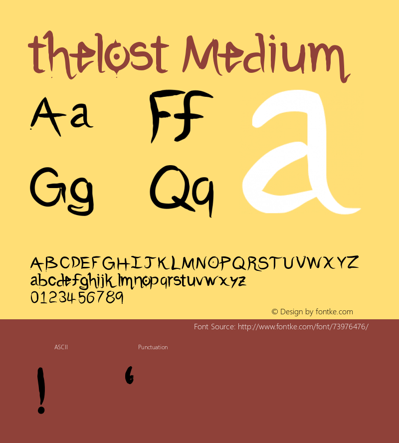 thelost Version 001.000 Font Sample