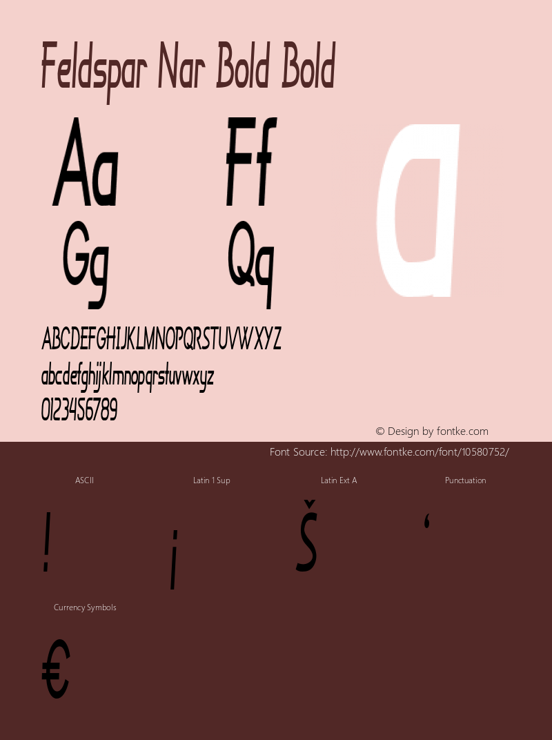 Feldspar Nar Bold Bold Version 1.000 Font Sample