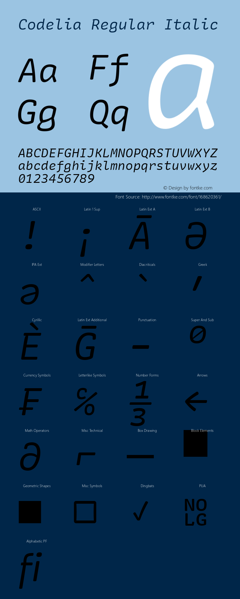 Codelia Italic 1.000 | web-TT图片样张