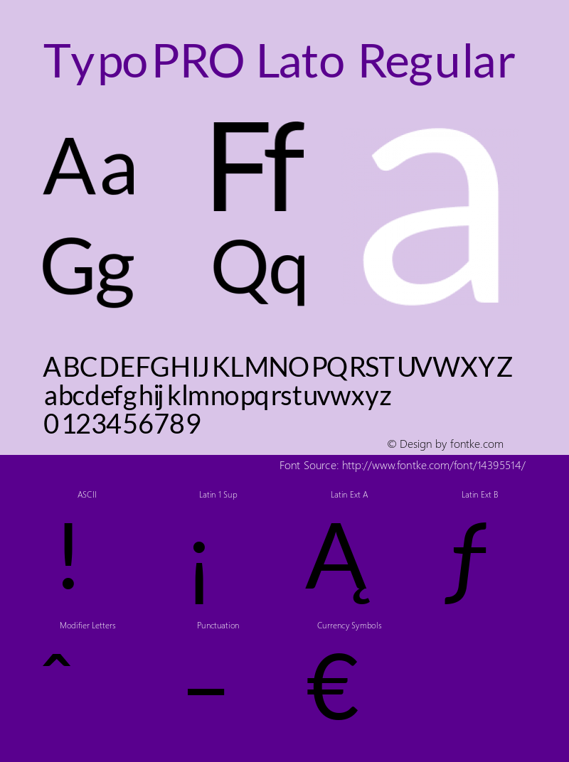 TypoPRO Lato Regular Version 1.105; Western+Polish opensource Font Sample