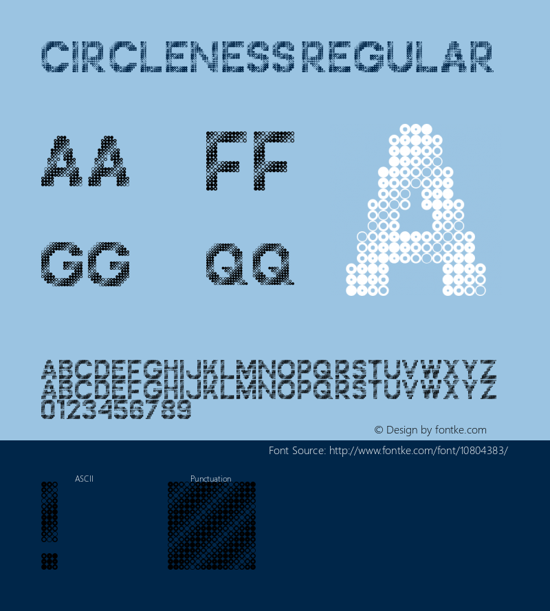 Circleness Regular Version 1.0 Font Sample