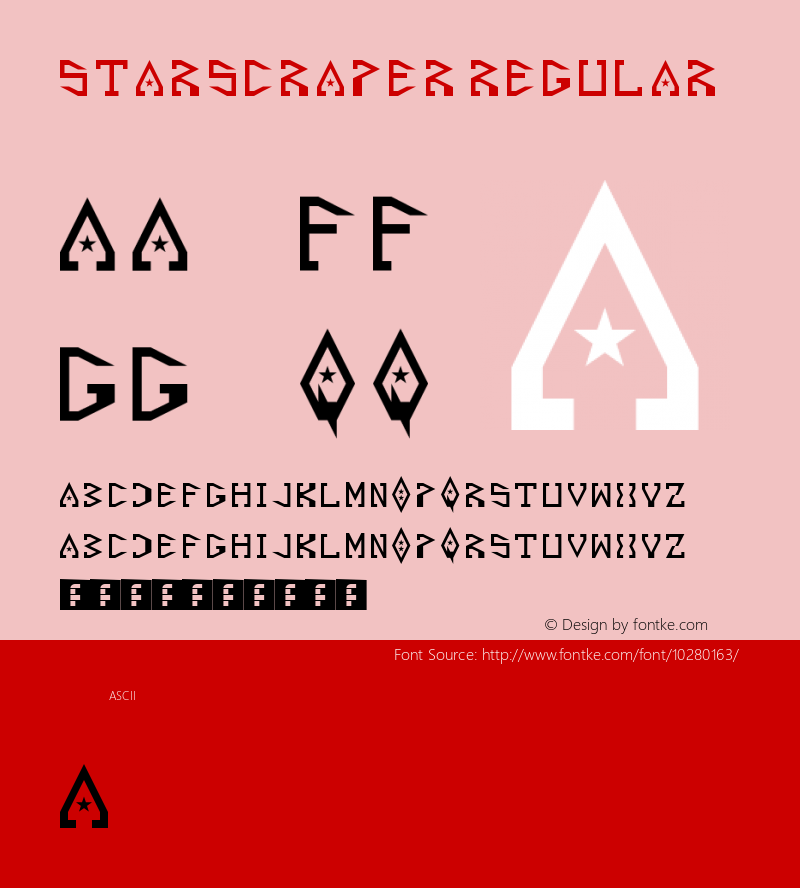 Starscraper Regular Version 1.0 Font Sample