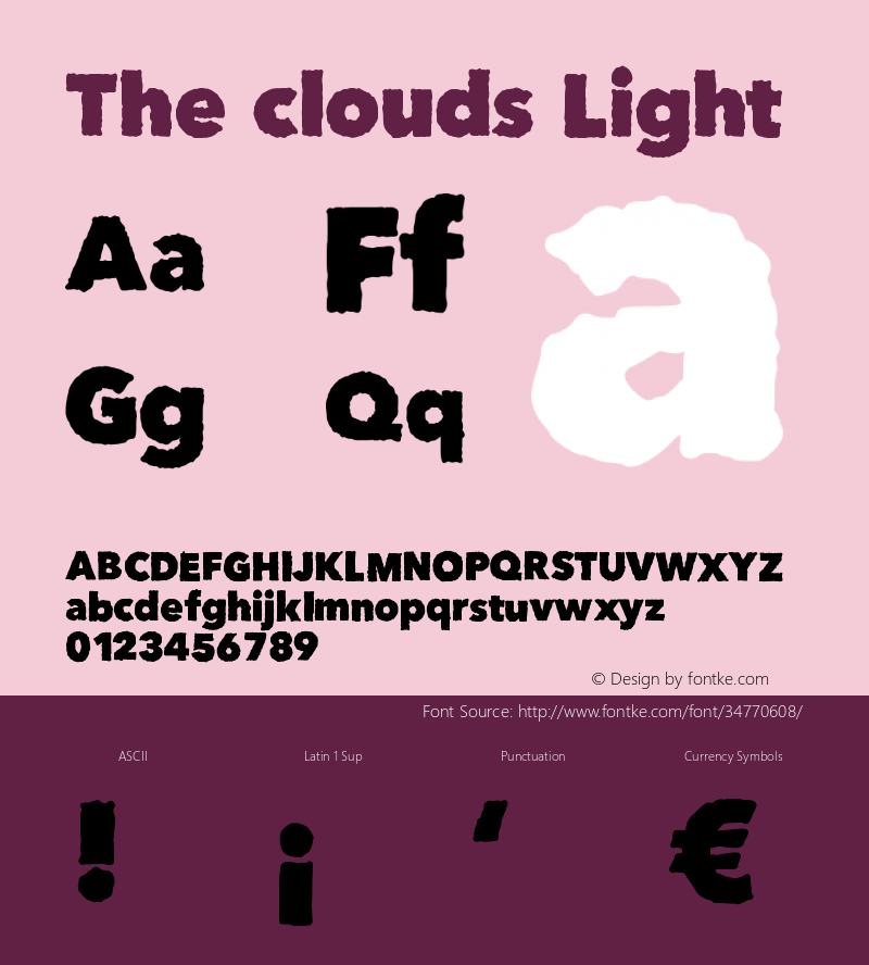 Theclouds-Light Version 1.000;PS 001.001;hotconv 1.0.56 Font Sample