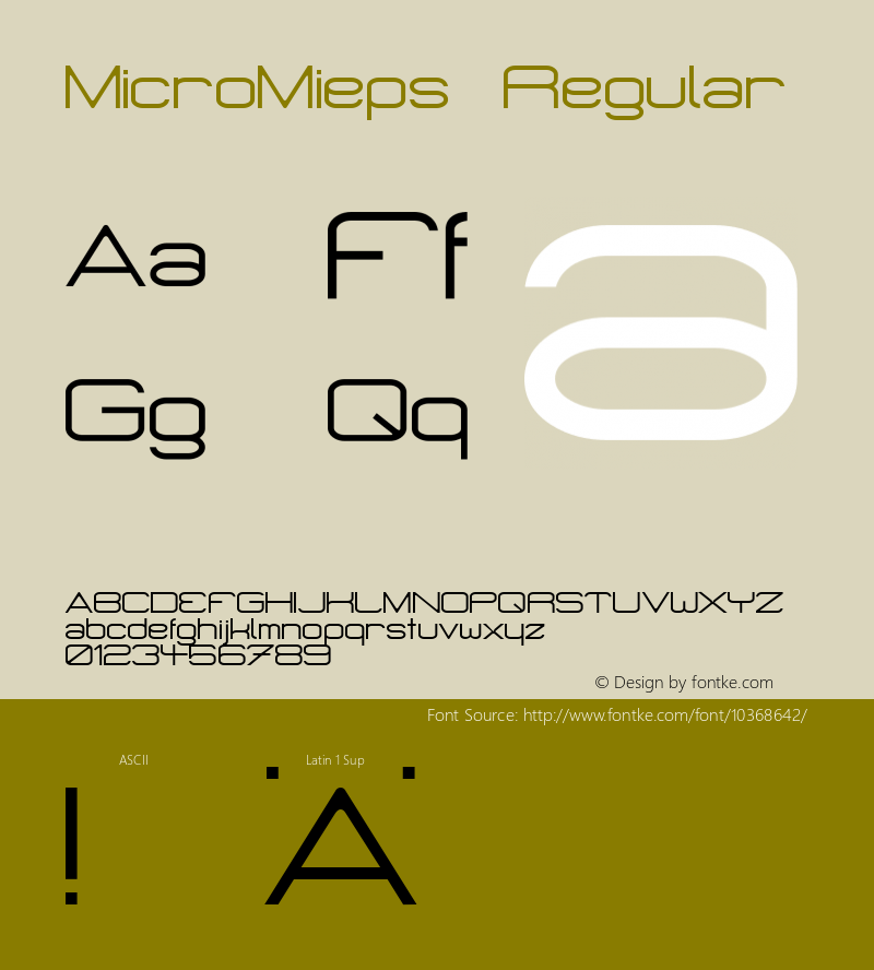 MicroMieps Regular 1.2 Sat Mar 27 16:37:31 1999 Font Sample