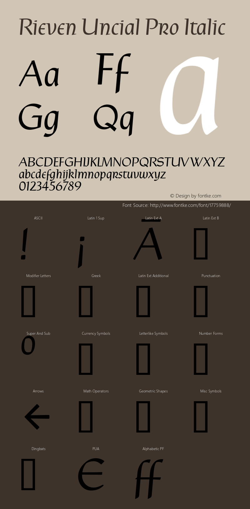 Rieven Uncial Pro Italic Version 001.000;com.myfonts.easy.delve.rieven-uncial-pro.italic.wfkit2.version.3CW4 Font Sample