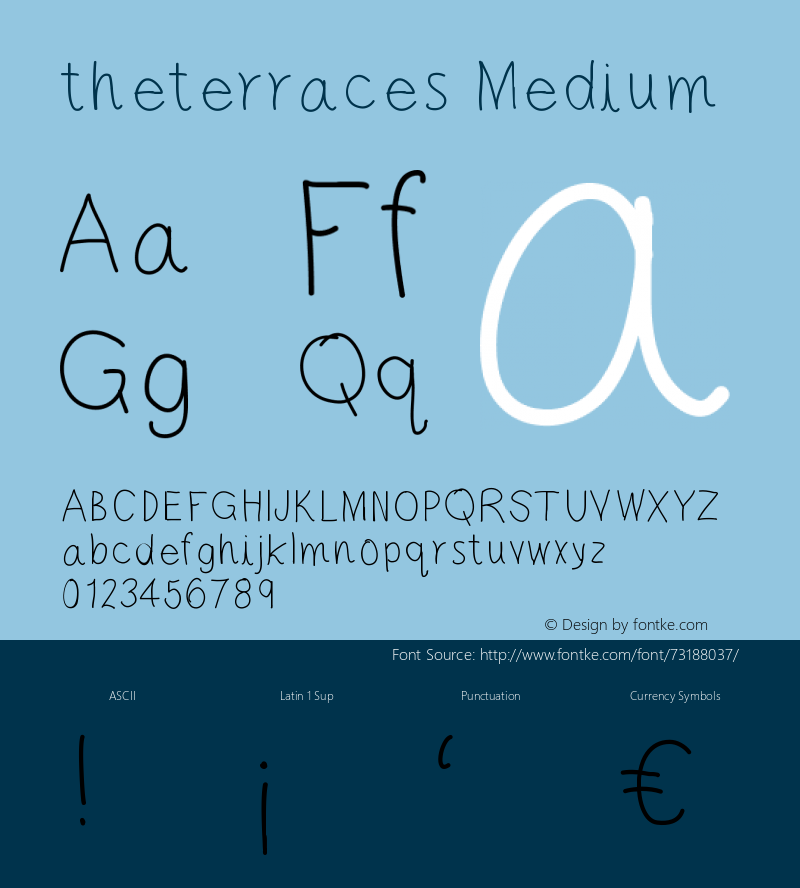 theterraces Version 001.000 Font Sample